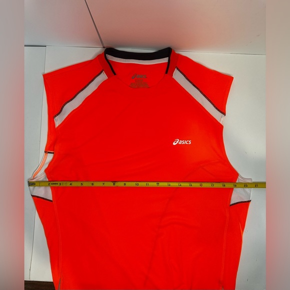 Asics Mens Runaround Muscle Tank Top Medium  & Large Orange - Picture 10 of 11